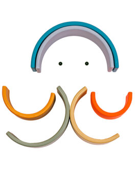Jouets déstructurés – Dëna rainbow 6x nature