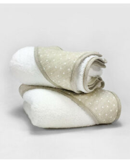 Cape de bain BLANC ETOILES