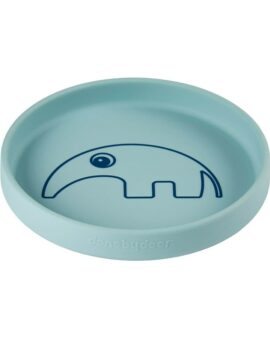 Assiette silicone anti-dérapante – Animal BLEU