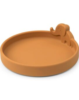 Assiette en silicone – Peekaboo éléphant MOUTARDE