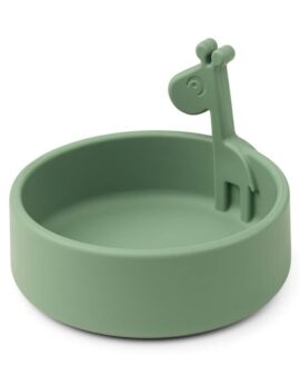 Bol en silicone – Peekaboo girafe VERT