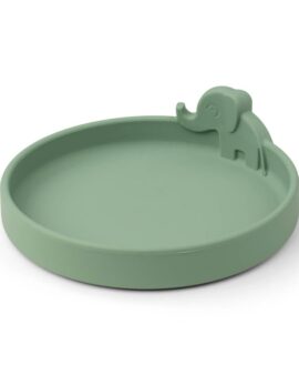 Assiette en silicone – Peekaboo éléphant VERT
