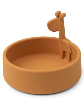 Bol en silicone – Peekaboo girafe MOUTARDE