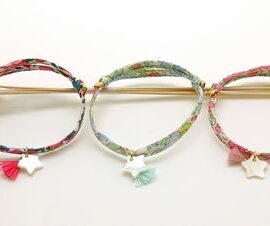 Bracelet nacre étoile – ROUGE