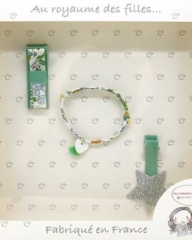 Coffret barrettes et bracelet – VERT