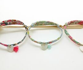 Bracelet nacre cœur – ROUGE