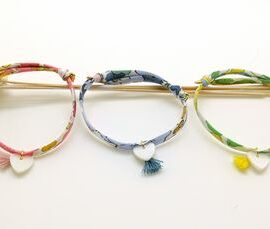 Bracelet nacre coeur – ROSE PALE